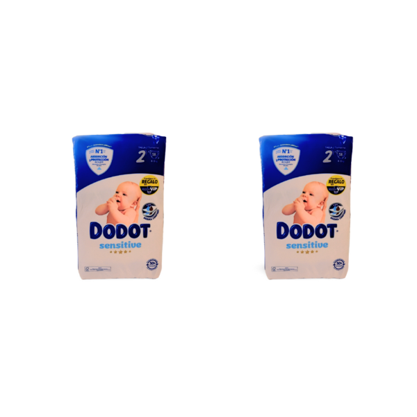 Dodot Sensitive pañales T/2 4-8Kg 58 uds. (pack de 2)