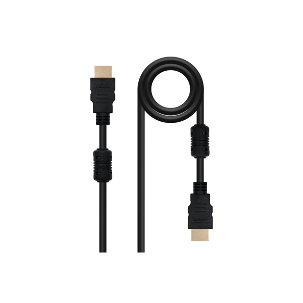 Nanocable cable hdmi con ferrita, m-m, negro, 10m