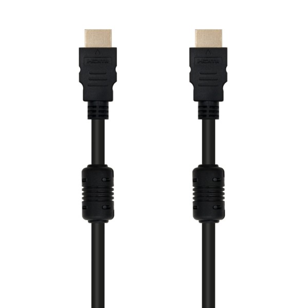 Nanocable cable hdmi con ferrita, m-m, negro, 10m