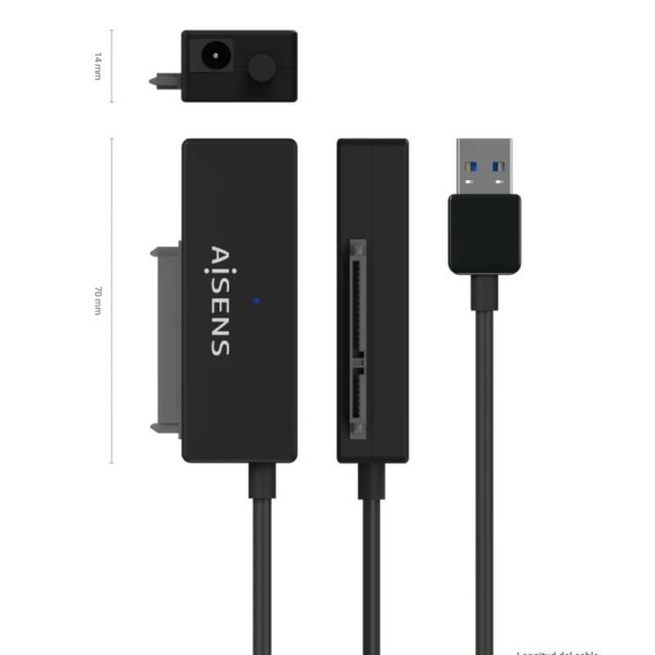 Aisens adaptador sata a usb-a 3.0 discos 2.5/3.5