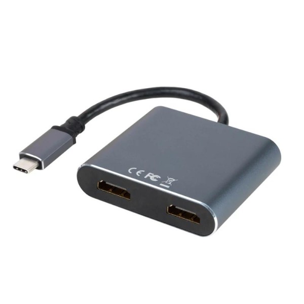 Nanocable converosr usb-c a 2xhdmi/usb2.0/pd