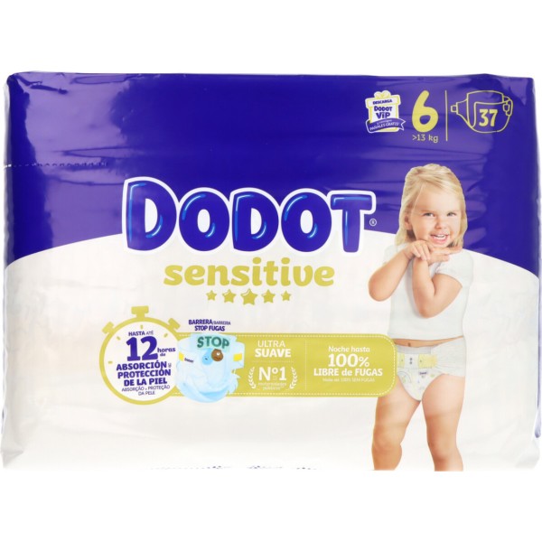 Dodot Sensitive T6 +13kg 37 Unidades